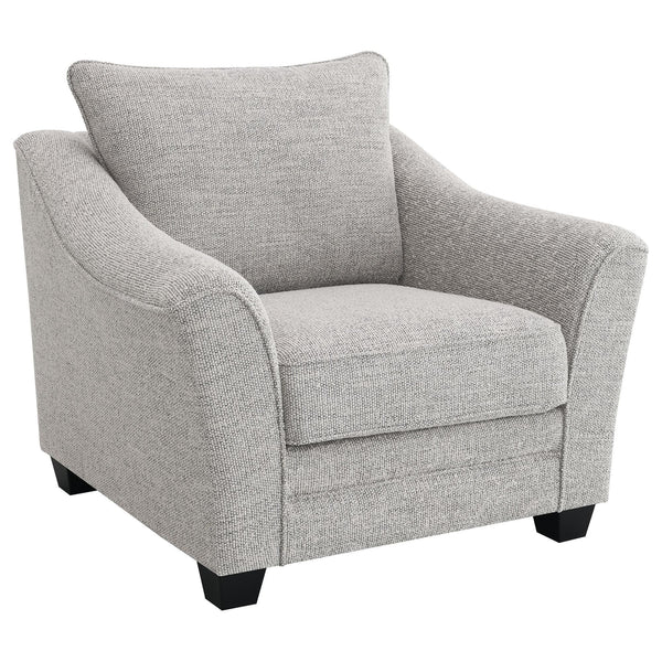 Tomkins Boucle Upholstered Chair Light Grey 509673 - Ella Furniture