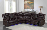 Alexa2023 Brown Reclining Sectional - Ella Furniture