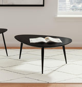 ODESSA COLLECTION Odessa Triangular Solid Wood Coffee Table Black 707918 - Ella Furniture