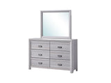 Adelaide Drift Wood Modern Contemporary Solid Wood And Veneers 6-Drawers Dresser - Ella Furniture