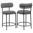 Viola Boucle Upholstered Counter Chair Gray (Set of 2)