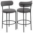 Viola Boucle Upholstered Bar Chair Gray (Set of 2)