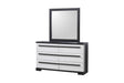 Remington Chalk/Ebony Modern Contemporary Solid Wood And Veneers 6-Drawers Dresser - Ella Furniture