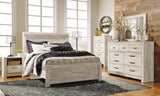 Bellaby Whitewash Queen Panel Bed - Ella Furniture