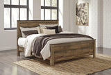 Trinell Brown King Panel Bed - Ella Furniture