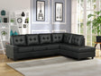 James Black Pu Reversible Sectional - Ella Furniture