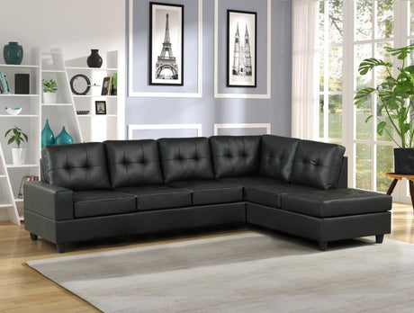 James Black Pu Reversible Sectional - Ella Furniture