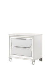 Eden White Modern Contemporary Solid Wood 2-Drawers Nightstand - Ella Furniture