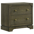 Gran Park 2 Drawer Nightstand Bedide Table Dark Cocoa