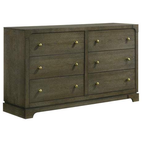 Gran Park 6 Drawer Dresser Cabinet Dark Cocoa