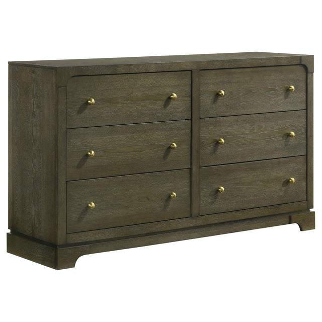 Gran Park 6 Drawer Dresser Cabinet Dark Cocoa
