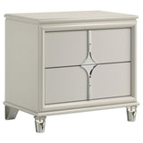 Olivia 2 Drawer Nightstand Bedide Table Pearl White