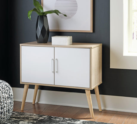 Orinfield Natural/white Accent Cabinet - Ella Furniture