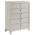 Olivia 5 Drawer Bedroom Chest Of Drawers Pearl White