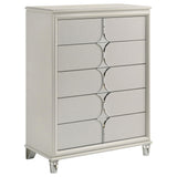 Olivia 5 Drawer Bedroom Chest Of Drawers Pearl White