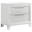 Marmore 2 Drawer Nightstand Bedide Table White