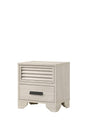 Sarter White Modern Contemporary Solid Wood And Veneers 2-Drawers Nightstand - Ella Furniture