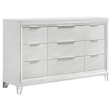 Marmore 9 Drawer Dresser Cabinet White