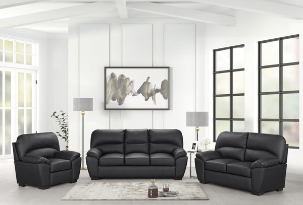 Tiffany Black 3-Piece Living Room Set