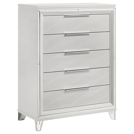 Marmore 5 Drawer Bedroom Chest Of Drawers White