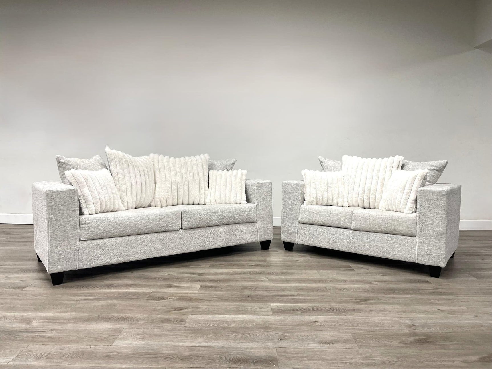 410-2Pc-cream Sofa And Loveseat Set - Ella Furniture