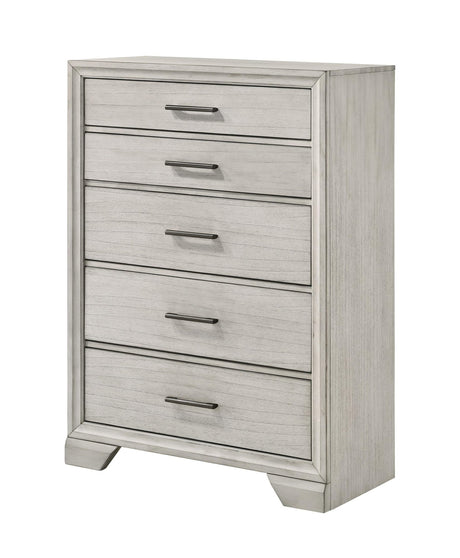Jaymes White 5 Drawers Chest