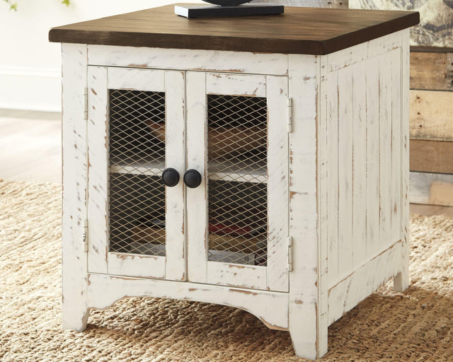 Wystfield White/Brown End Table - Ella Furniture