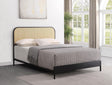 Amherst Radio Weave Rattan Metal King Bed Black