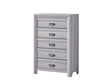 Adelaide Drift Wood Modern Contemporary Solid Wood And Veneers 5-Drawers Chest - Ella Furniture