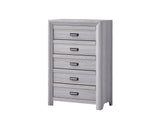 Adelaide Drift Wood Modern Contemporary Solid Wood And Veneers 5-Drawers Chest - Ella Furniture