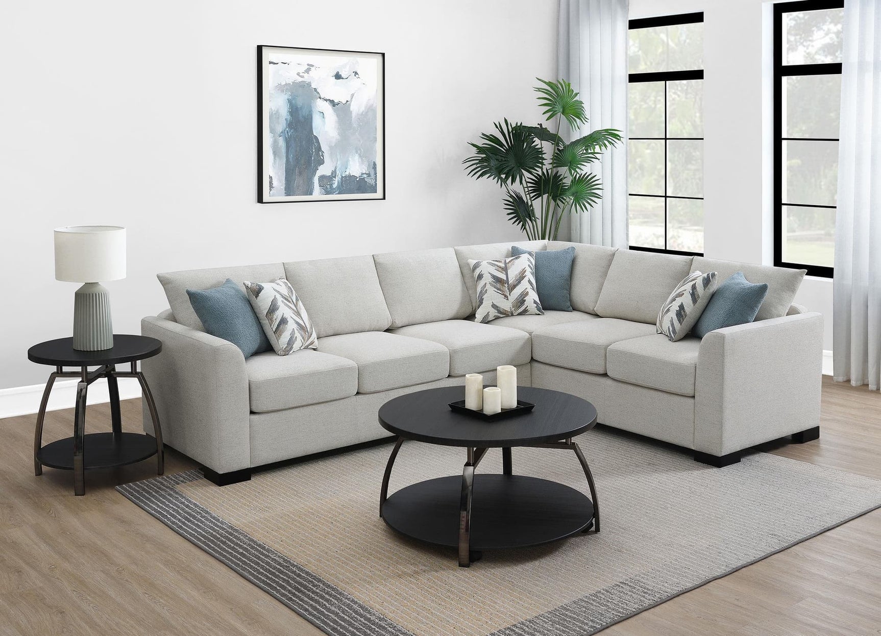 Tubasa Light Gray Sectional