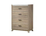 Tilston Brown Modern Contemporary Solid Wood And Veneers 5-Drawers Chest - Ella Furniture