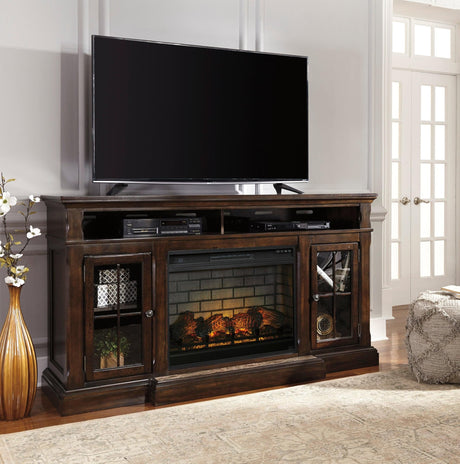 W701-88 Tv Stand W/fireplace 72"L - Ella Furniture