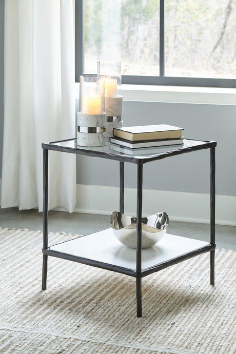 Ryandale Antique Black Accent Table - Ella Furniture