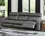 Samperstone Gray 3-Piece Power Reclining Sectional - Ella Furniture