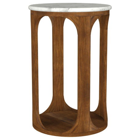 Komas Brown Marble Side Table