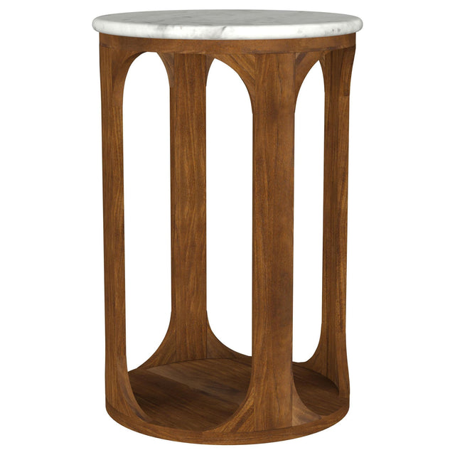 Komas Brown Marble Side Table