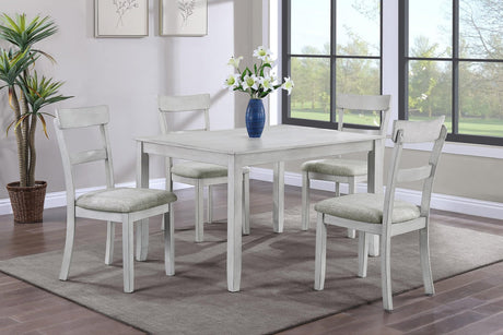 Henderson Driftwood Modern Solid Wood Fabric Upholstered Dining Room Set - Ella Furniture