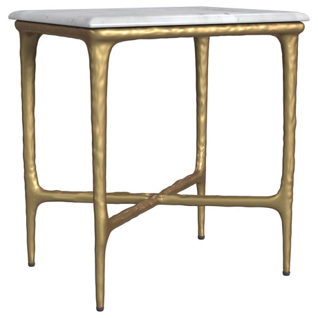 Umas Gold Marble End Table