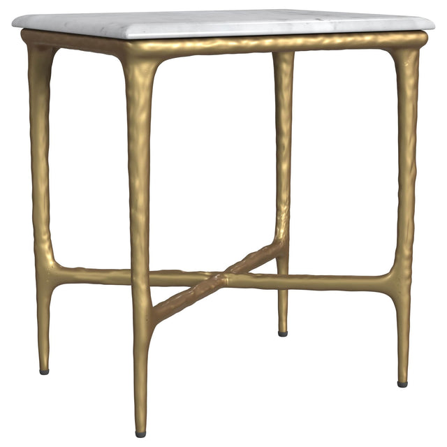 Umas Gold Marble End Table