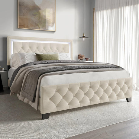 Hh260 Platform Bed - Twin, King Only (King) - Ella Furniture