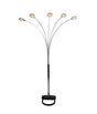 Half Moon Metal Glass Floor Lamp - Ella Furniture