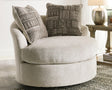 Soletren Stone Chenille Accent Chair - Ella Furniture