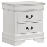 LOUIS PHILIPPE Louis Philippe 2-drawer Nightstand Bedide Table White 202442
