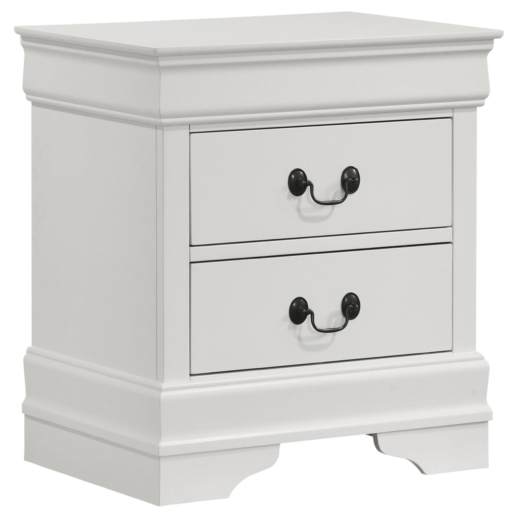 LOUIS PHILIPPE Louis Philippe 2-drawer Nightstand Bedide Table White 202442