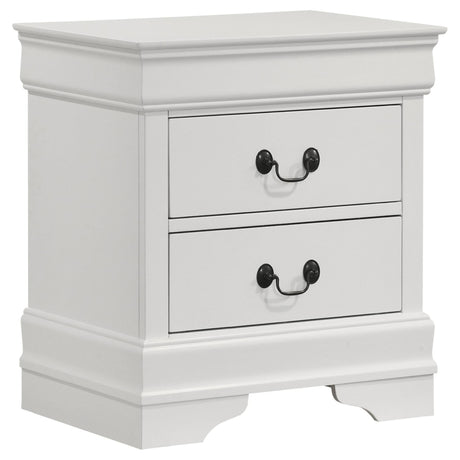 LOUIS PHILIPPE Louis Philippe 2-drawer Nightstand Bedide Table White 202442