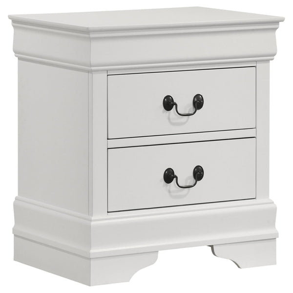 LOUIS PHILIPPE Louis Philippe 2-drawer Nightstand Bedide Table White 202442