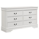 LOUIS PHILIPPE Louis Philippe 6-drawer Dresser White 202443