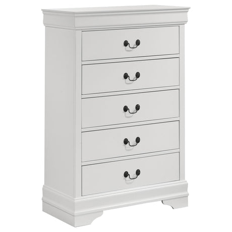 LOUIS PHILIPPE Louis Philippe 5-drawer Bedroom Chest White 202445