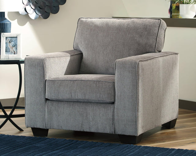 Altari Alloy Chenille Chair - Ella Furniture